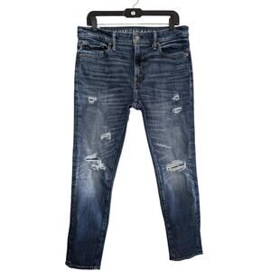 American Eagle Mens Jeans, Airflex+Temp Tech Athletic Skinny Jeans, Sz 33x32